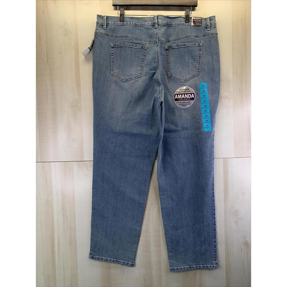 Gloria Vanderbilt Amanda Stretch Slimming Blue Jeans Size 18 NWT-6197 - Picture 7 of 10